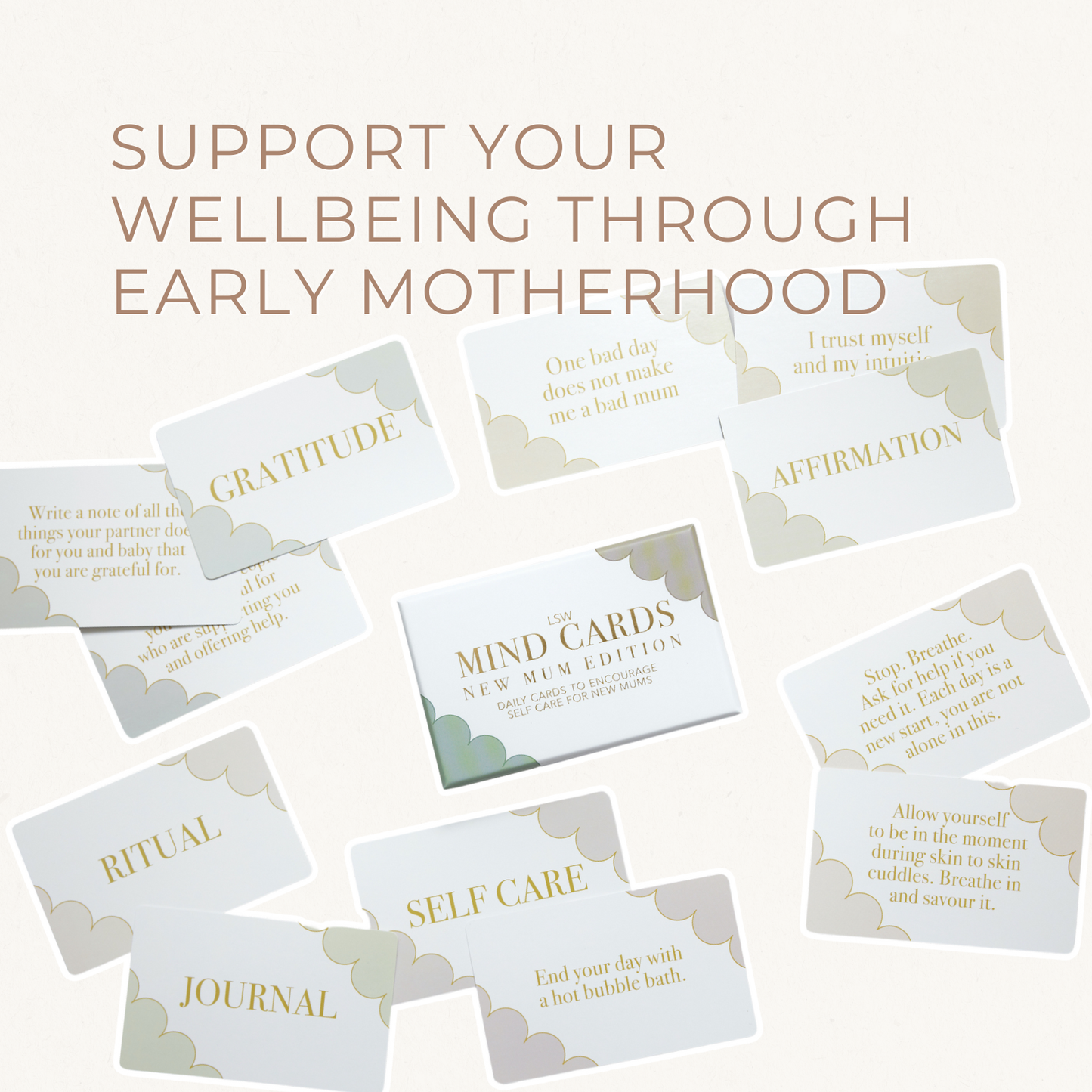 Mind Cards: New Mum Edition - Self care gift for new moms
