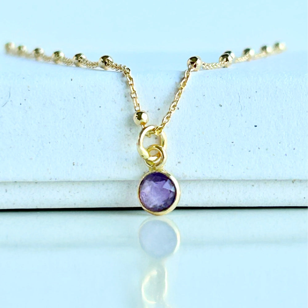 February Birthstone Necklace - Amethyst | Calm