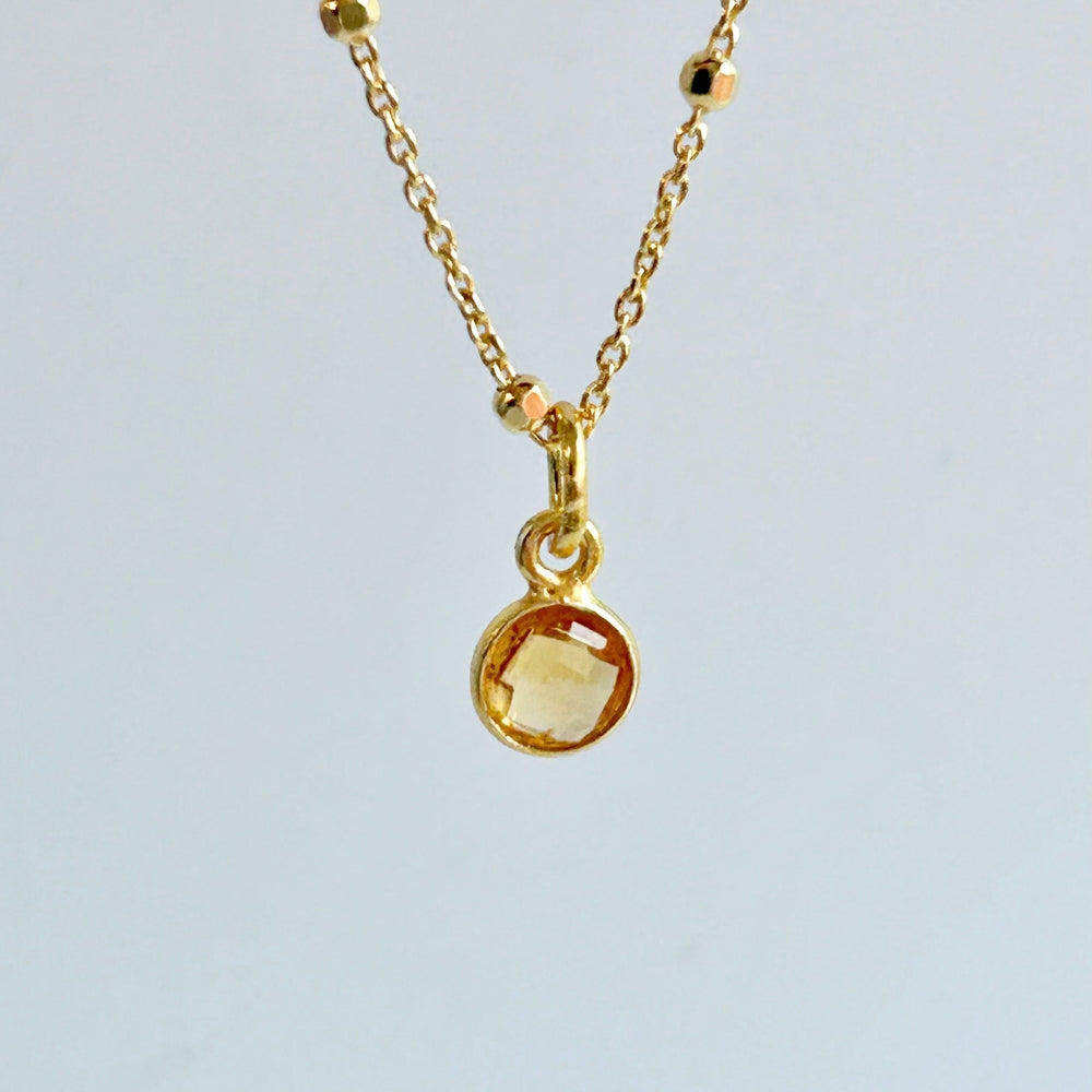 November Birth Stone Necklace - Citrine | Joy, Abundance & Success