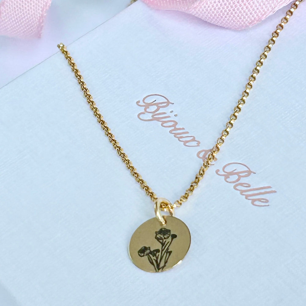 January Birth Flower Necklace | Carnation
