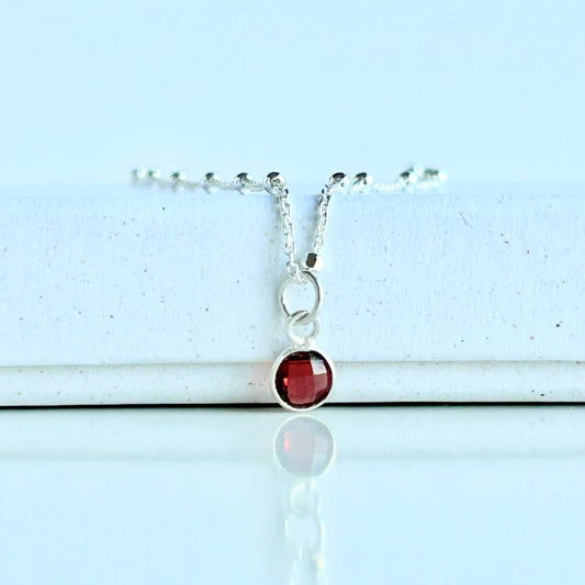 January Birthstone Necklace - Garnet | Protection