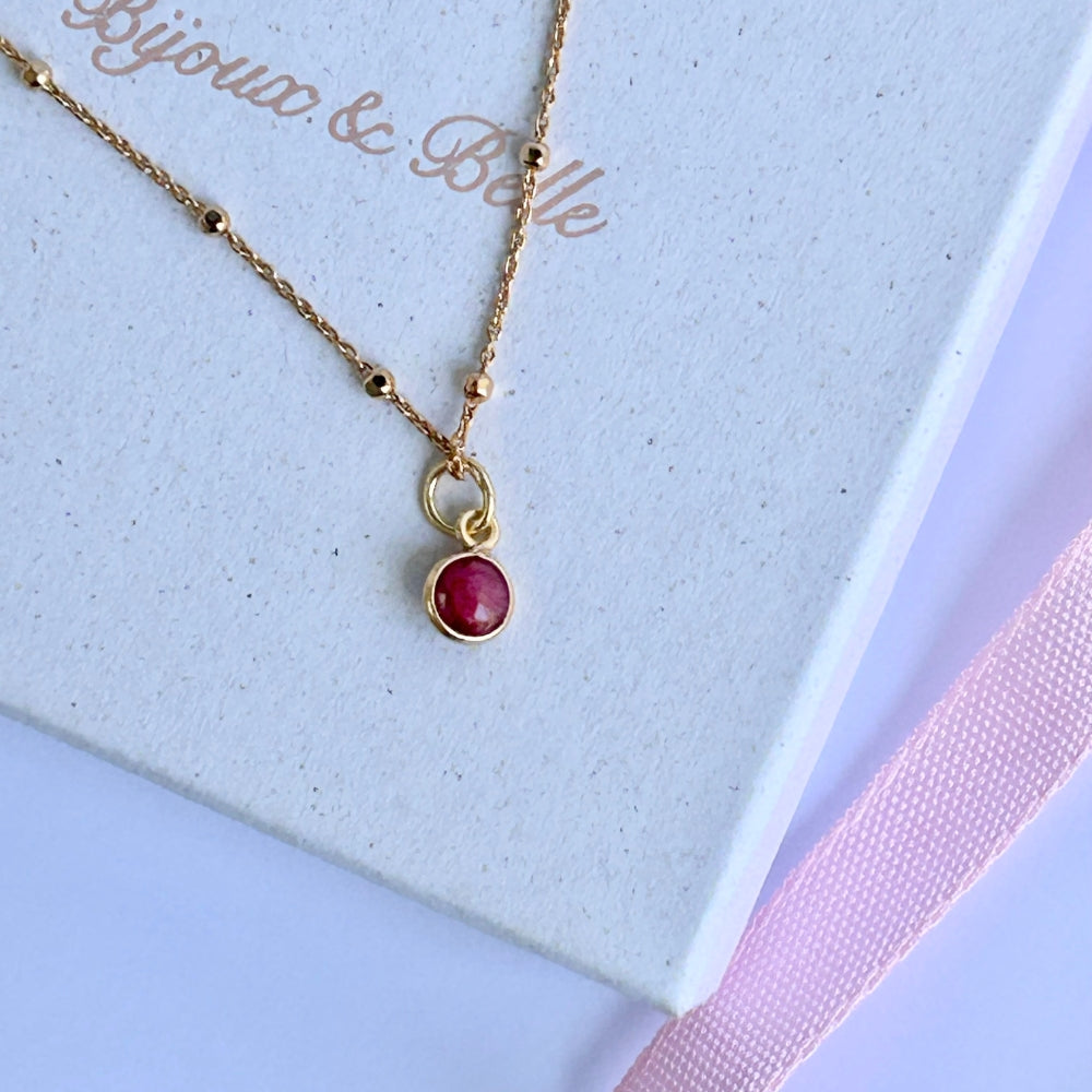 July Birthstone Necklace - Ruby | Passion & Protection