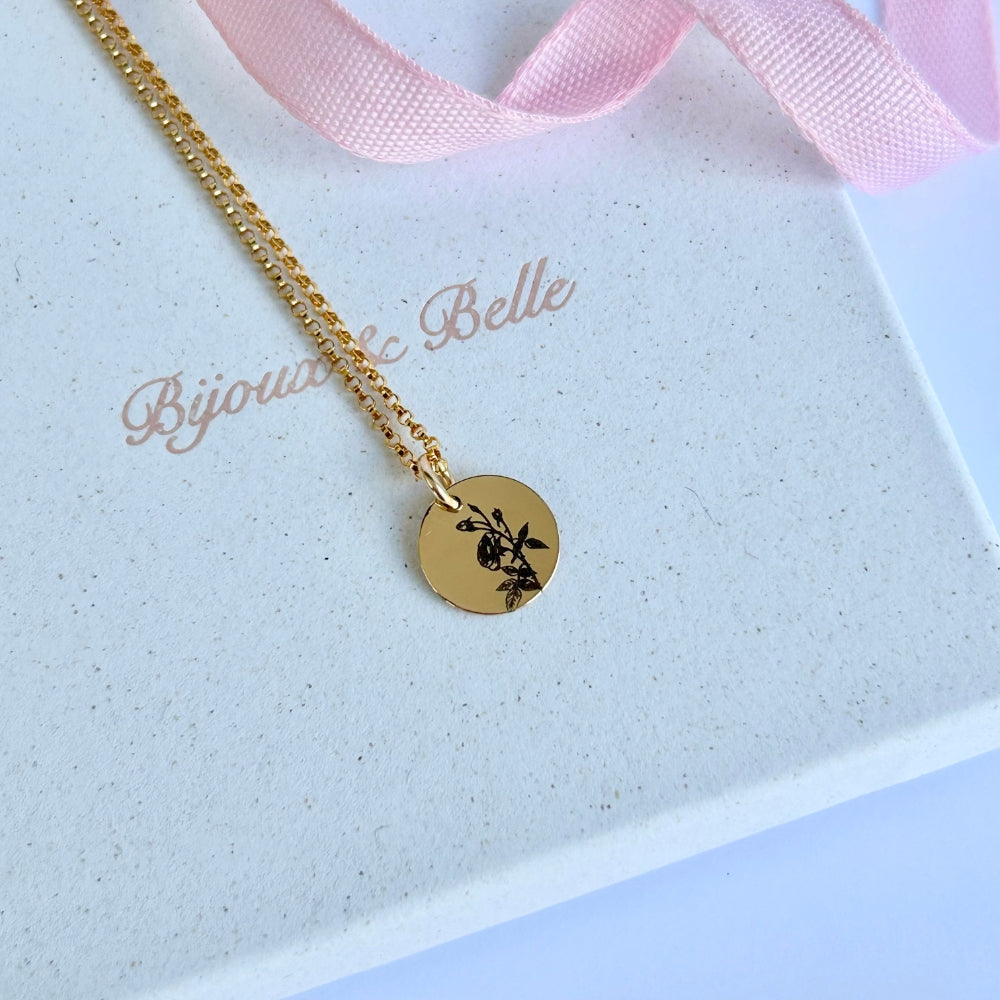 June Birth Flower Necklace | Rose