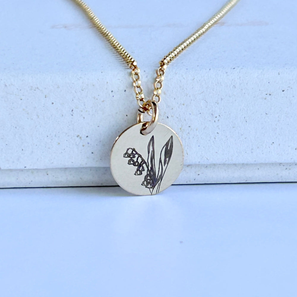 May Birth Flower Necklace | Lilly of The Valley