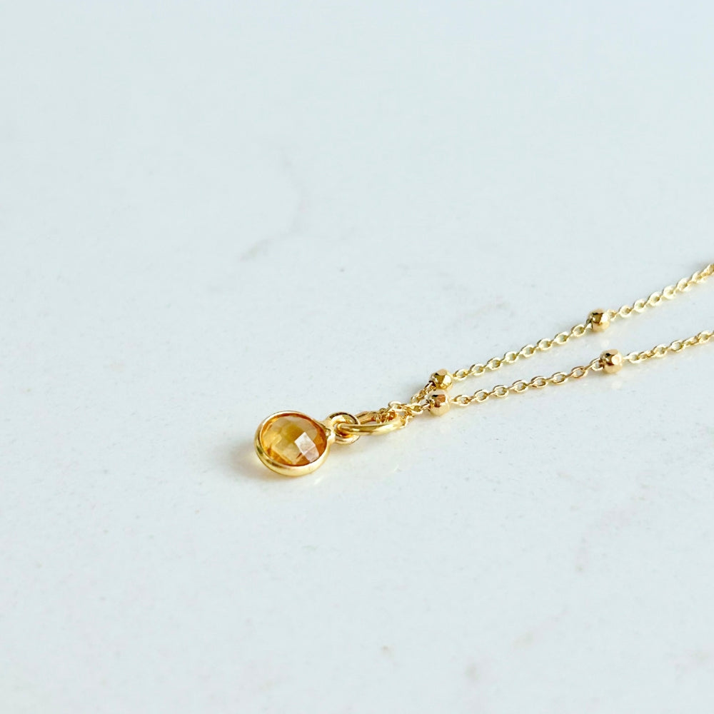 November Birth Stone Necklace - Citrine | Joy, Abundance & Success