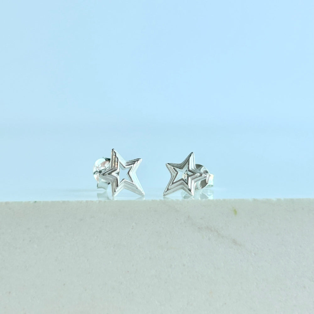 Star Burst Stud Earrings