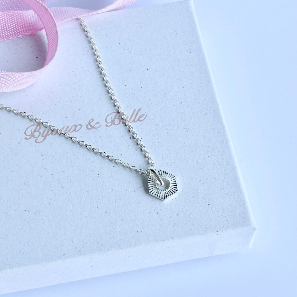 Sun Ray Hexagon Necklace | Harmony