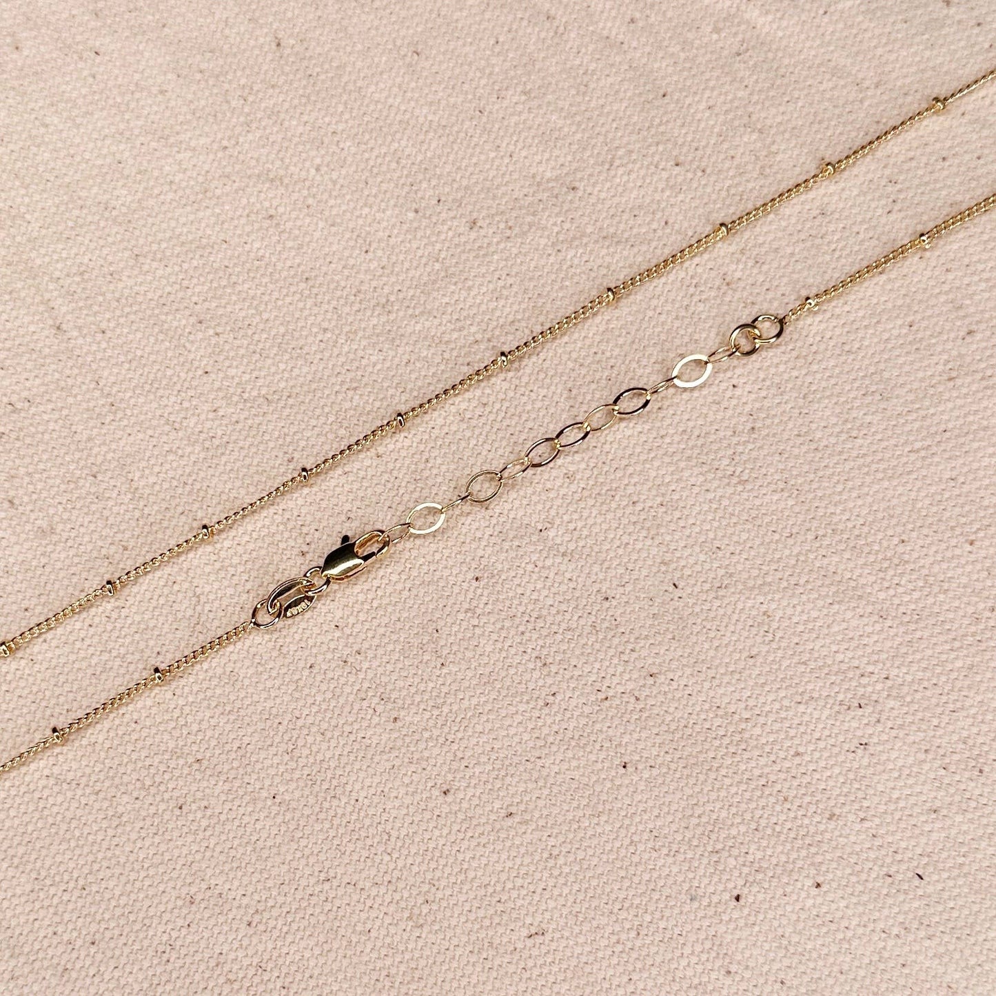 18k Gold Filled 1mm Satellite Chain Available in 16", 18", 2