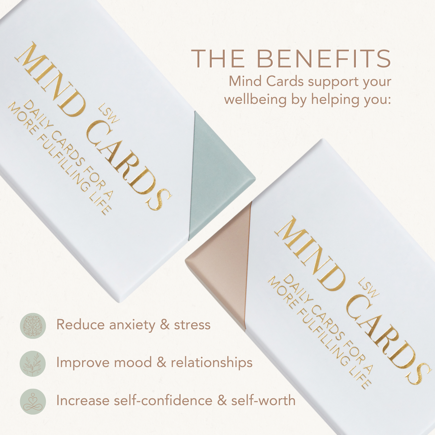 Mind Cards: Wellbeing Deck for Self-Care & Wellness Gift