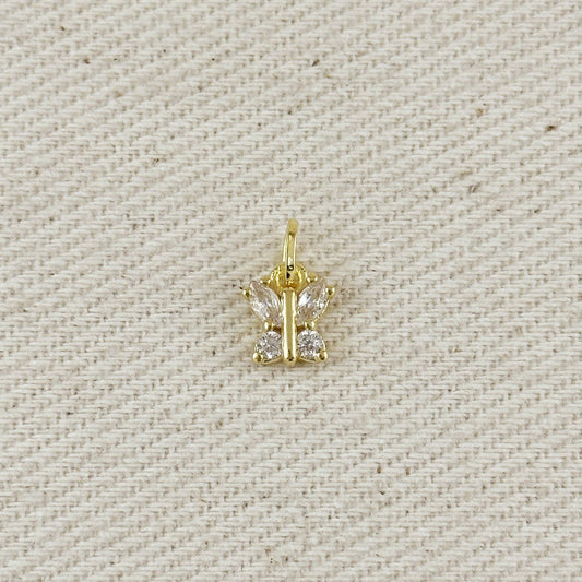 18k Gold Filled CZ Butterfly Charm