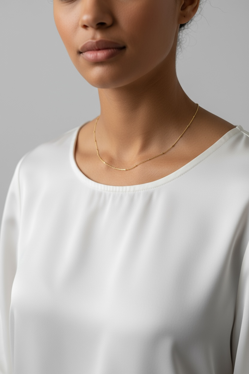 18k Gold Filled 1mm Satellite Chain Available in 16", 18", 2