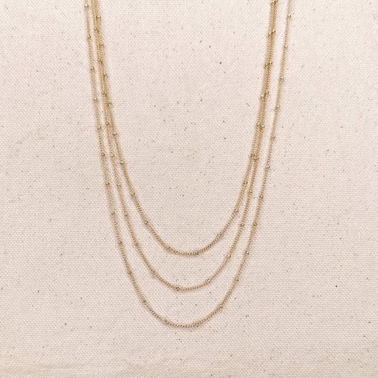 18k Gold Filled 1mm Satellite Chain Available in 16", 18", 2