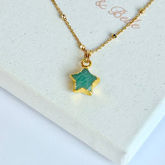 Amazonite Star Necklace | Truth & Courage