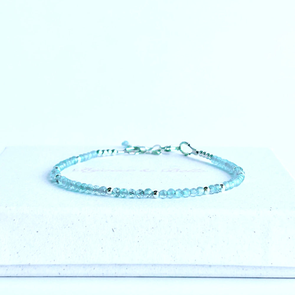 Tiny Gemstone Fairy Dust Bracelet - Apatite | Tranquility, Positive Mindset & Manifestation
