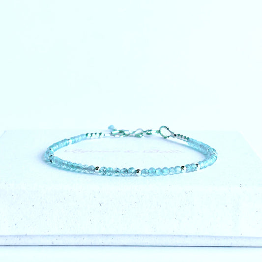 Tiny Gemstone Fairy Dust Bracelet - Apatite | Tranquility, Positive Mindset & Manifestation