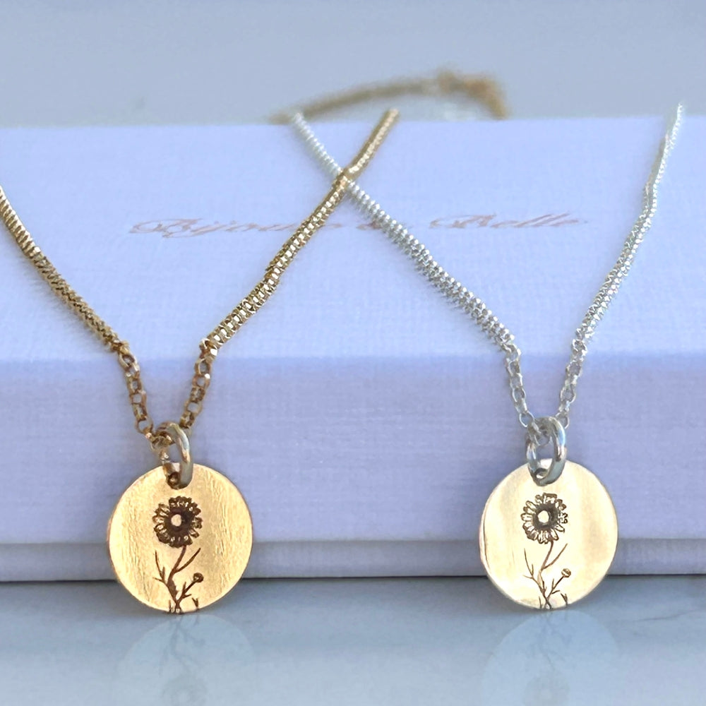 April Birth Flower Necklace | Daisy