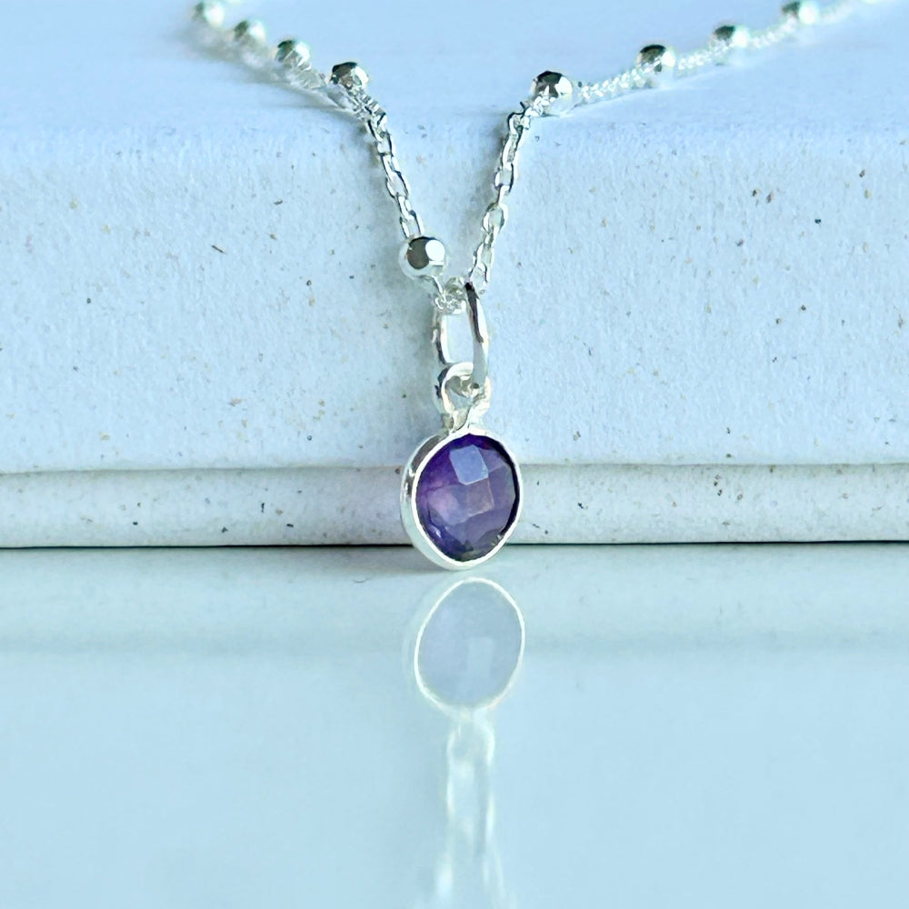 February Birthstone Necklace - Amethyst (Calm)