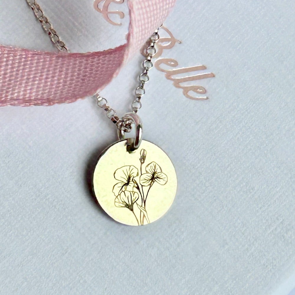 February Birth Flower Necklace | Violet