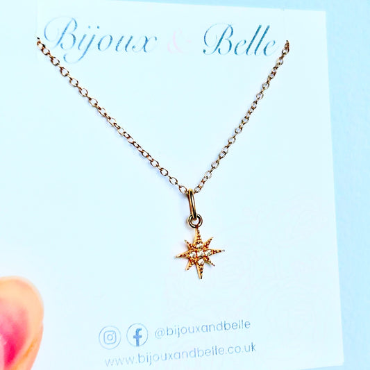 Gold Celestial Star Necklace