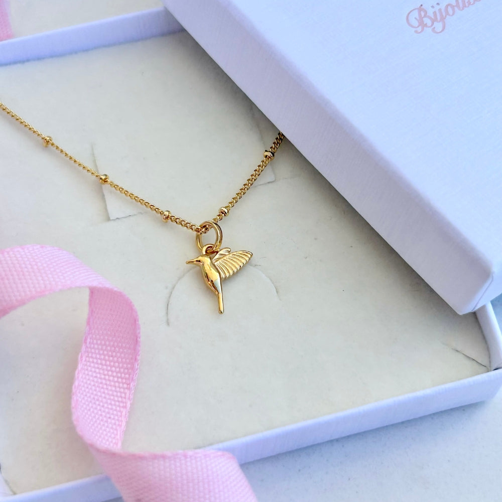 Gold Filled Hummingbird Necklace | Resilience