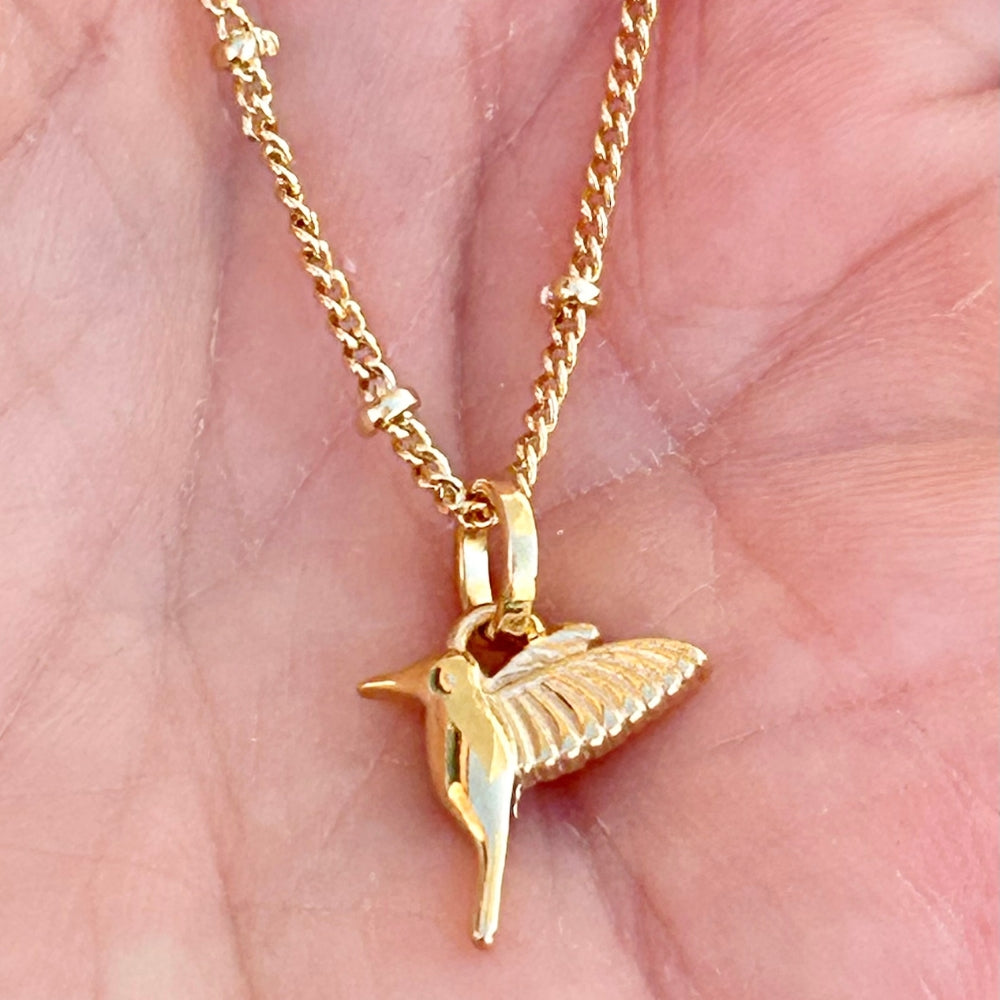 Gold Filled Hummingbird Necklace | Resilience