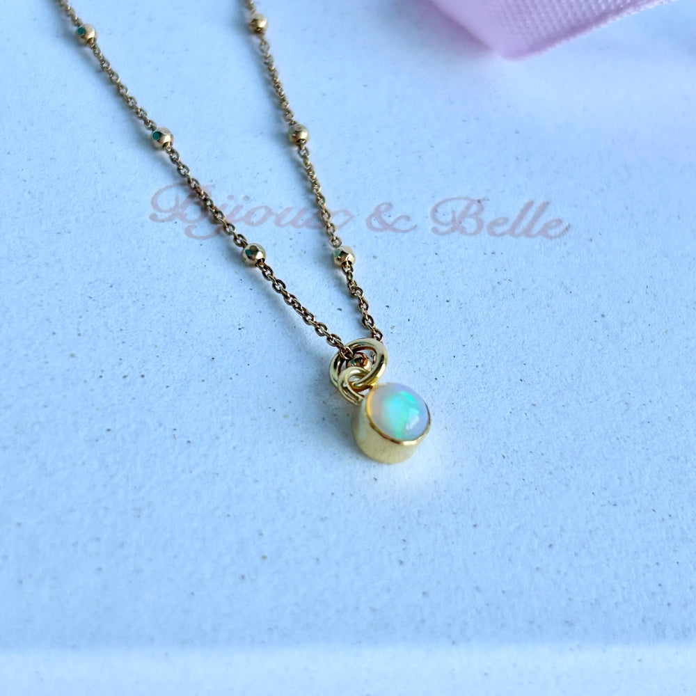 October Birth Stone Necklace - Opal | Hope & Clarity