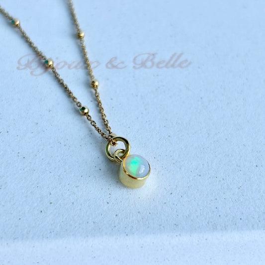 October Birth Stone Necklace - Opal | Hope & Clarity