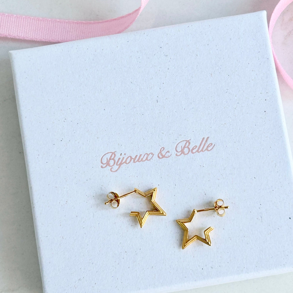 Star Hoop Earrings