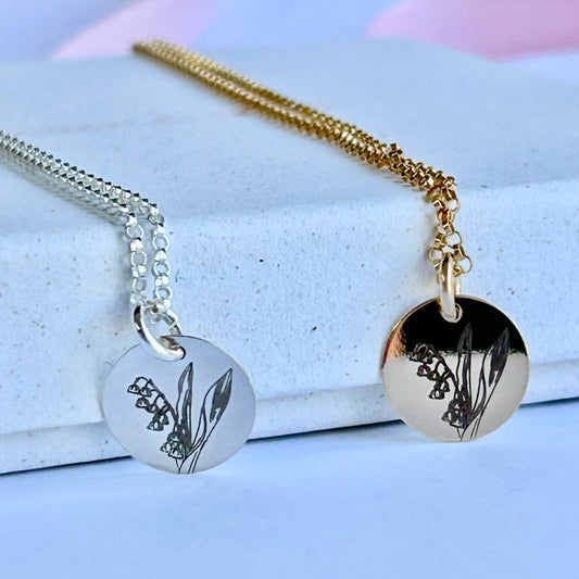 May Birth Flower Necklace | Lilly of The Valley