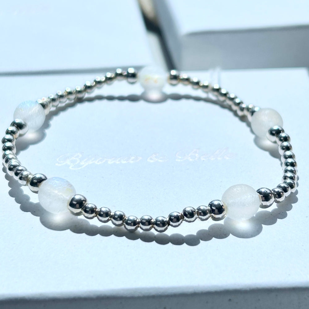 Recycled Sterling Silver Stacking Bracelet – Ice