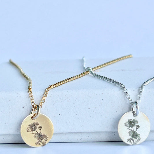 September Birth Flower Necklace | Aster