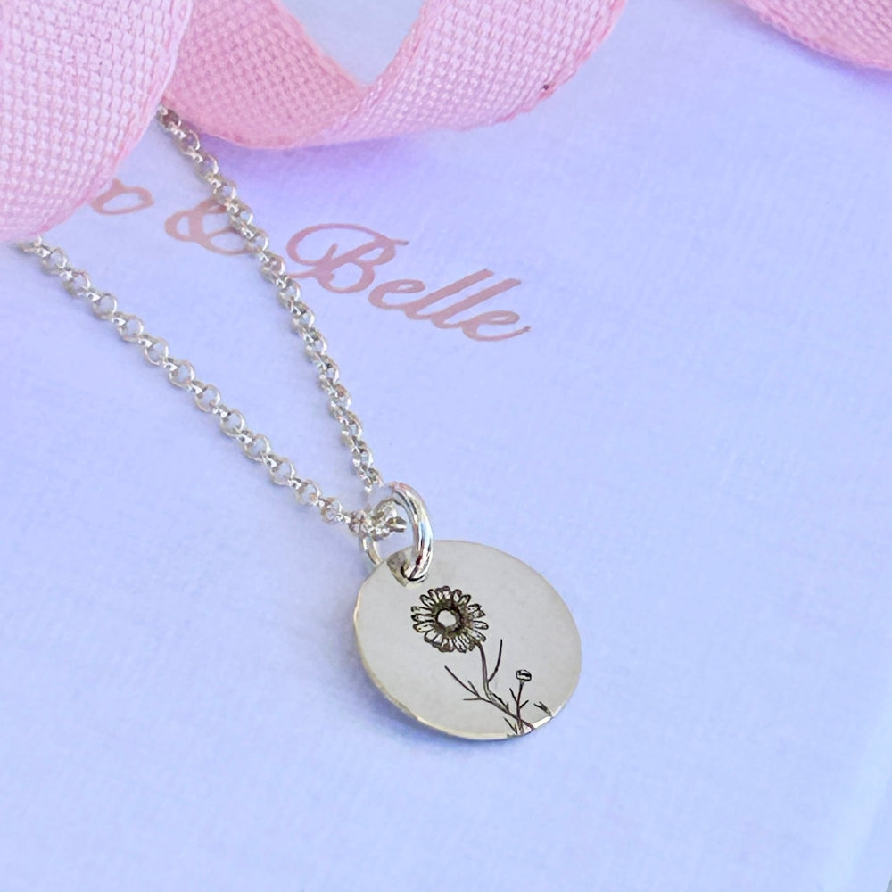 April Birth Flower Necklace | Daisy