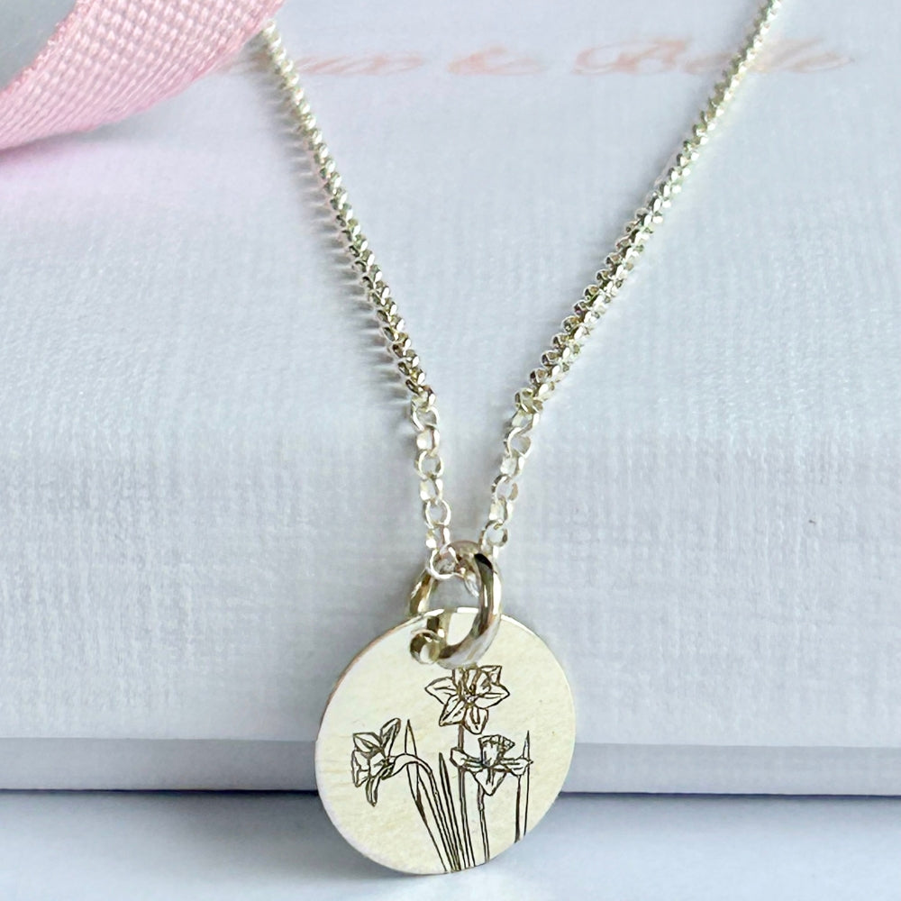 March Birth Flower Necklace | Daffodil