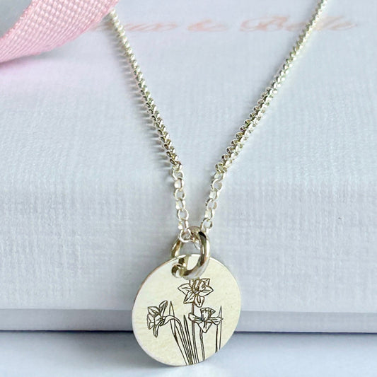 March Birth Flower Necklace | Daffodil