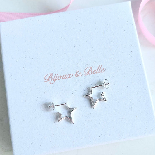 Star Hoop Earrings