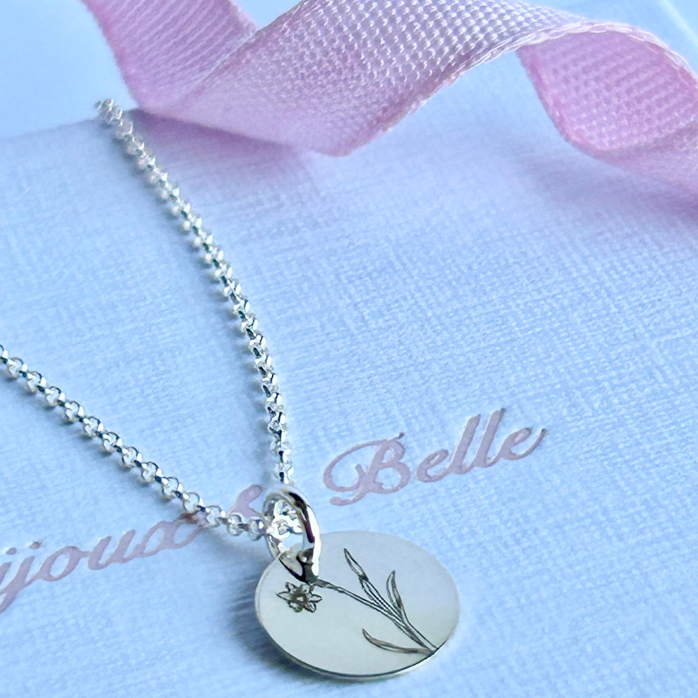 December Birth Flower Necklace | Paperwhite Narcissus