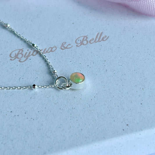 October Birth Stone Necklace - Opal | Hope & Clarity