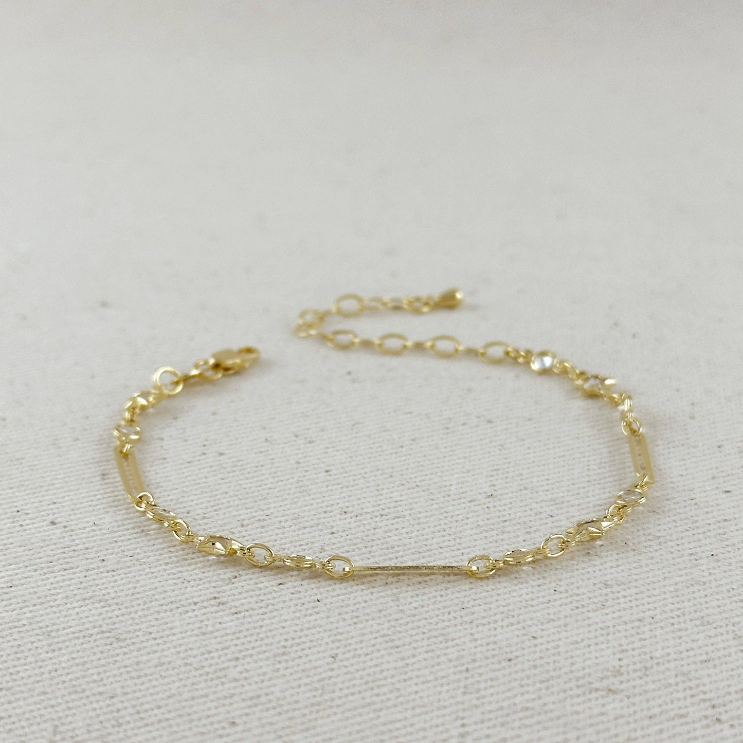 18k Gold Filled Paperclip And Stars CZ Bracelet | Guidance, Hope & Eternity