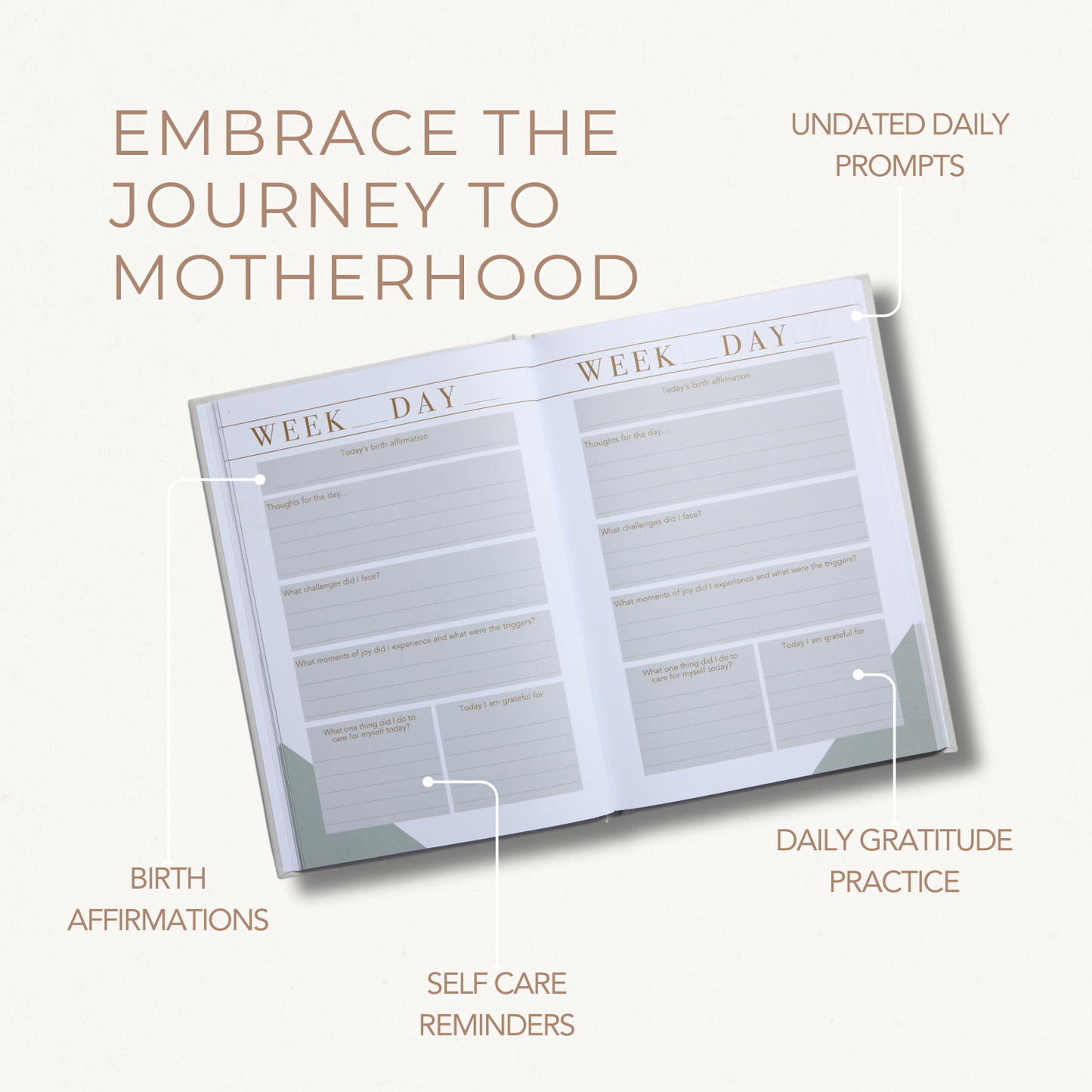 Mama Notes: Pregnancy Journal for Positive Birth - Mum Gift